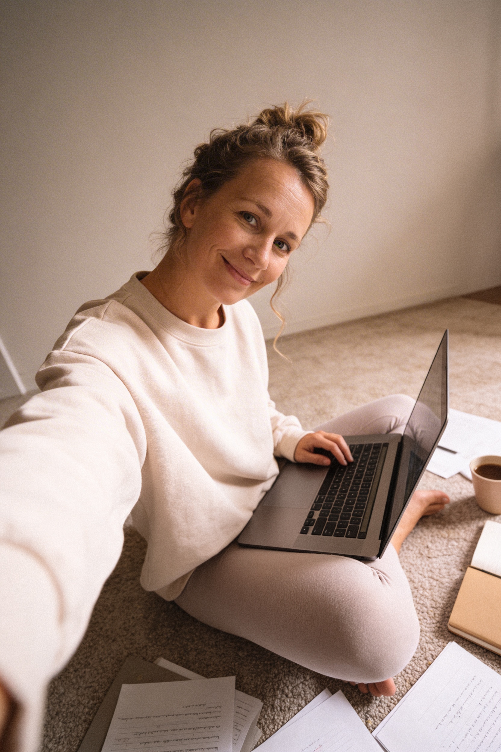 Marketing ohne Social Media – Frau arbeitet entspannt am Laptop